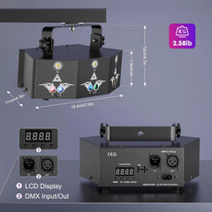 PROPULSION LED RGB disko luč DMX z 9 lečami
