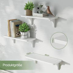 3x HI-HOME stenska polica - 40 x 15 cm