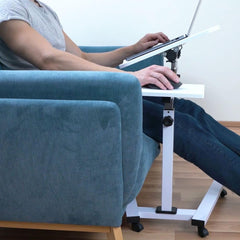 TATKRAFT nastavljiva mizica na kolesih za prenosnik z dodatno površino za miško