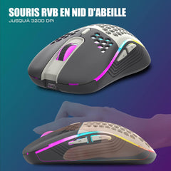 RED THUNDER Brezžični RGB komplet tipkovnice in miške