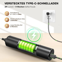 POWERLIX 3-v-1 električni penilnik mleka USB-C