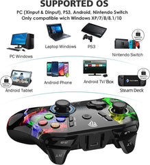 REDSTORM RGB brezžični PC kontroler za Windows/PS3/Android s 4 programabilni gumbi