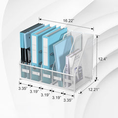 SUPTIDY kovinski namizni organizator s 5 predelki