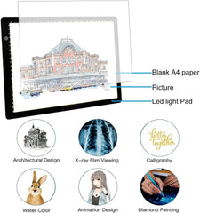 Ultra tanka LED svetlobna tabla A4 za risanje z nastavljivo svetlostjo