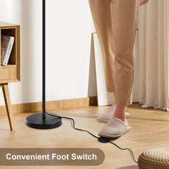 OTREN talna svetilka z lanenim senčnikom in stikalom za vklop s stopalom