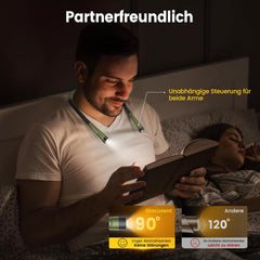GLOCUSENT LED vratna bralna svetilka z 3 barvami in 6 stopnjami