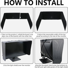 MOCOLI nastavljiv senčnik za 17–27" monitor