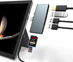 CATECK aluminijasta priklopna postaja USB za Microsoft Surface Pro 4/5/6 z 4K HDMI