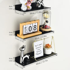 WISFAME kovinske viseče police brez vrtanja - set 3 kosov