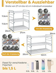 MEPURE raztegljiv 3-nivojski organizator za steklenice