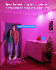 Pametna RGB LED žarnicaz zatemnitvijo preko aplikacije ali glasovnega ukaza - 4 kosi