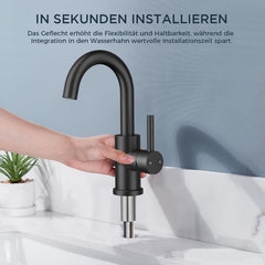 FORIOUS Kopalniška Armatura Z 360° Vrtenjem - mat črna