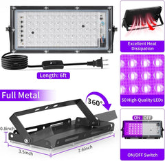 2x YAYIT 50 W LED UV reflektor IP66