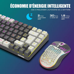 RED THUNDER Brezžični RGB komplet tipkovnice in miške