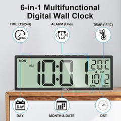 XREXS digitalna stenska ura - 37x13,5 cm