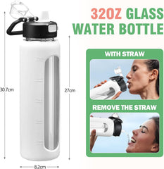 BLUEGO Steklenica za vodo iz borosilikatnega stekla 900ml