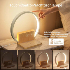 BLONBAR LED nočna lučka z budilko in polnjenjem