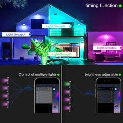 ELEGANTED komplet 2 RGB LED 100 W reflektorjev z Bluetooth upravljanjem
