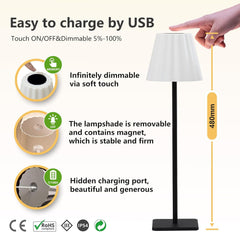 Prenosna LED namizna svetilka na baterije in dotik