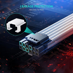 Podaljševalni napajalni kabel za grafično kartico, 16(12+4) pin na 3×8 pin, 30 cm, 600 W