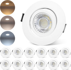 12x CLOKSH LED Vgradni reflektorji 6W z nastavljivo belo svetlobo
