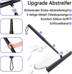 MAUDZLAN teleskopski brisalec za steklo in tuš kabino 30–120 cm