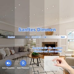 HEROMIND Komplet 6 ultra ploskih vgradnih zatemnljivih LED reflektorjev