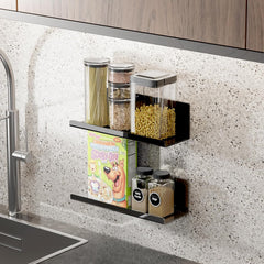 Toski komplet 2 akrilnih stenskih polic brez vrtanja - 30 cm