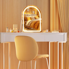 HASIPU kozmetično ogledalo z LED osvetlitvijo, 10× povečava in pametno upravljanje na dotik