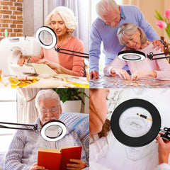 YOUKOYI LED povečevalna svetilka s sponko - 5x povečava