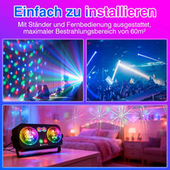 TOMSHINE 6-v-1 disko LED luč z daljincem