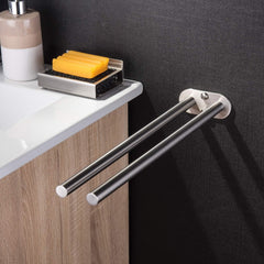 ZUNTO Dvojni Brisačni Nosilec iz Brušenega Nerjavnega Jekla