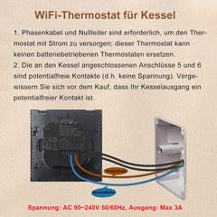 KETOTEK Pametni WiFi termostat za plinski kotel in talno ogrevanje z aplikacijo