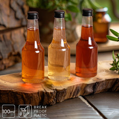48x BELLE VOUS mini plastenka s črnim pokrovčkom in lijakom 100ml