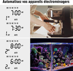 Digitalni časovni vtičnici –z dnevnim in tedenski programom in LCD zaslonom - 2 kosa