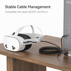3‑metrski povezovalni kabel za Quest 3S/3/2/1/Pro in Pico 4, USB 3.0 z nastavkom za pripenjanje