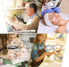 TOMSHINE Fleksibilno Povečevalno Steklo z LED Lučko in Stojalom - 8x povečava