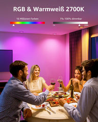 Pametna RGB LED žarnicaz zatemnitvijo preko aplikacije ali glasovnega ukaza - 4 kosi