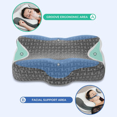 ELVIROS CPAP ergonomska cervikalna blazina iz spominske pene 60×41 cm