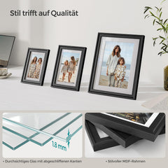 SONGMICS komplet 10 okvirjev za slike z 16 paspartuji in stenskimi kavlji