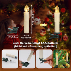 CIBNEW 30x LED Brezžične božične svečke za jelko z daljinskim upravljalnikom