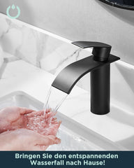 FORIOUS Kopalniška Armatura Z Vodopadnim Izlivom - 110 mm, Mat Črna