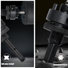 MOXPIFY bimetalna kronska žaga Ø 162 mm – s SDS Plus nastavkom in šesterokotnim držalom