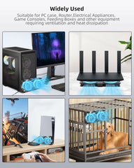 RUIZHI 12 V Ventilator Z Nastavljivo Hitrostjo za PC, Prenosnike in Konzole