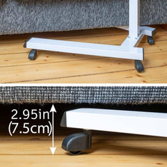 TATKRAFT nastavljiva mizica na kolesih za prenosnik z dodatno površino za miško