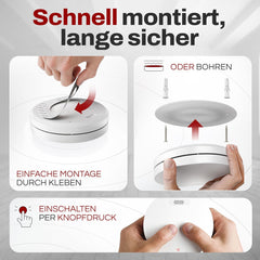 ALPENLUFT detektor dima z 10-letno baterijo - set 3 kosov