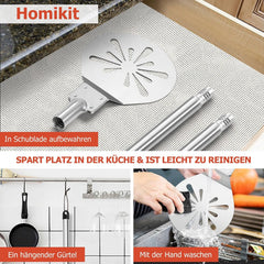 HOMIKIT perforirana lopatica za pico 17,8 cm z ročajem do 106,9 cm