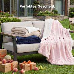 BEDSURE Sherpa dvostranska odeja 130×150cm