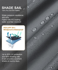 LOVE STORY Vodoodporno senčno jadro - 4×4 m