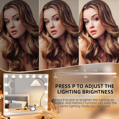 HANSONG Hollywood Ogledalo z Osvetlitvijo, LED Make-Up Ogledalo z USB Priključkom